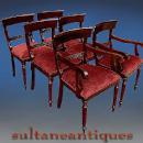 SET SIX Regency style chairs solid mahogany