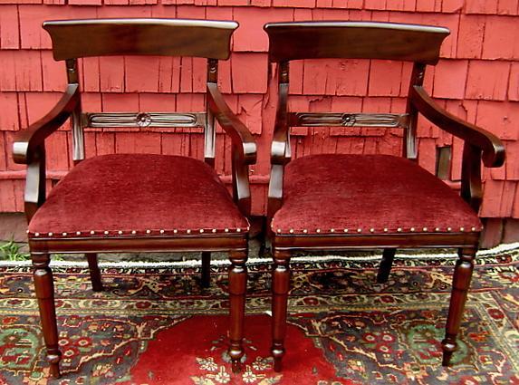 SET SIX Regency style chairs solid mahogany