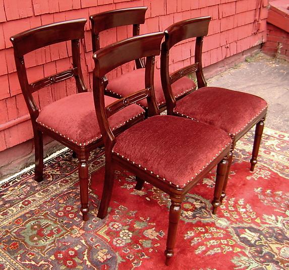 SET SIX Regency style chairs solid mahogany