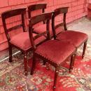 SET SIX Regency style chairs solid mahogany