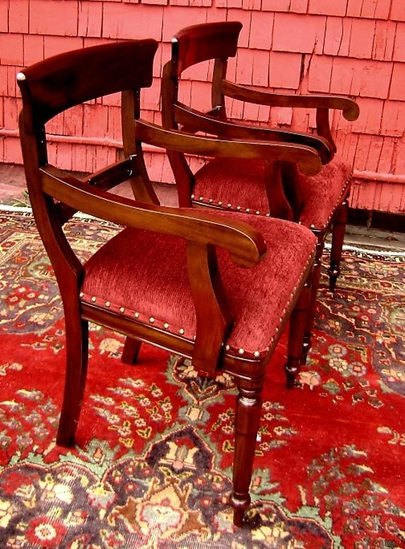 SET SIX Regency style chairs solid mahogany