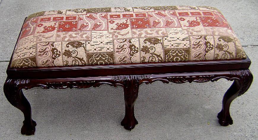 Quality Chipp. 2 SEATER Mahogany six legged stool