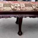 Quality Chipp. 2 SEATER Mahogany six legged stool