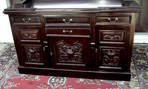 Splendid Monumental Flamed mahogany sideboard