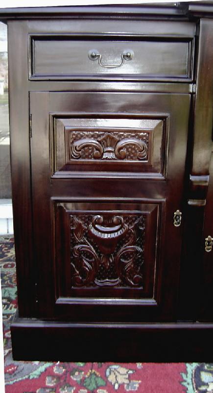 Splendid Monumental Flamed mahogany sideboard