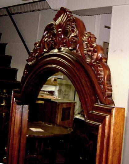 Quality Large Victorian Mahogany Standing Mirror
