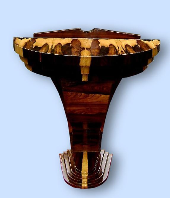 PHENOMENAL exotic rosewood Art Deco style console