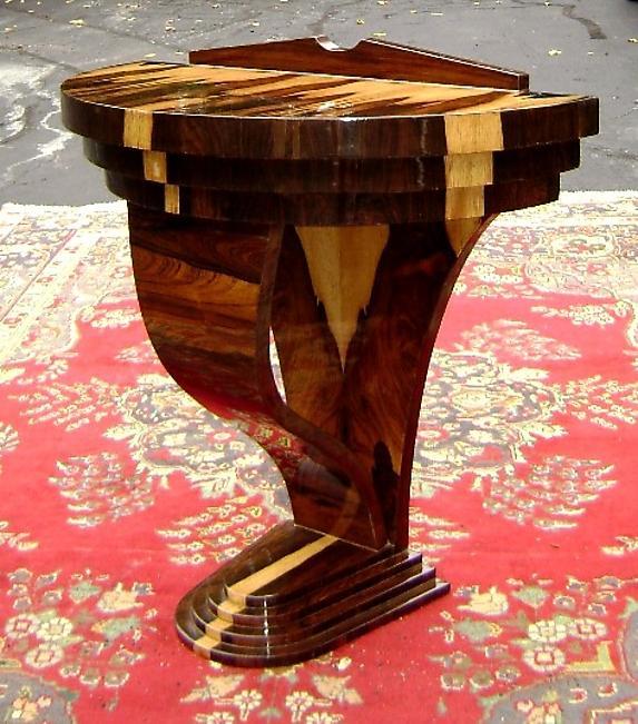 PHENOMENAL exotic rosewood Art Deco style console