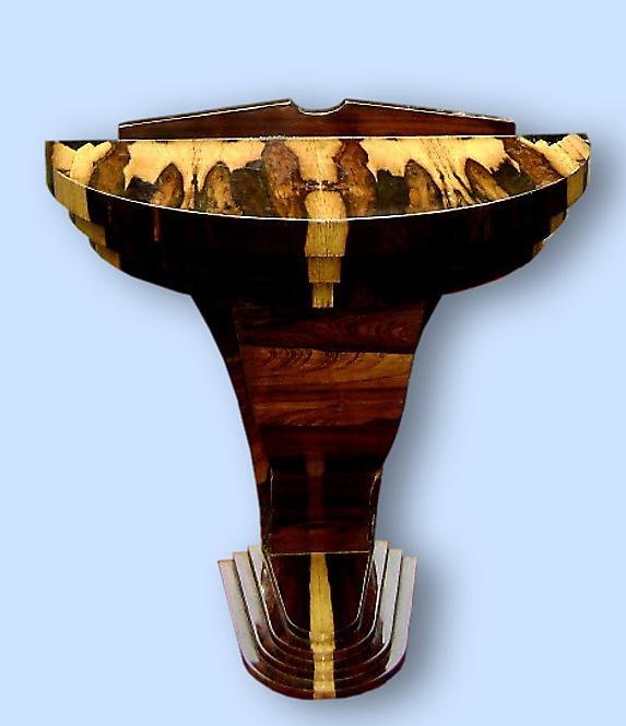 PHENOMENAL exotic rosewood Art Deco style console