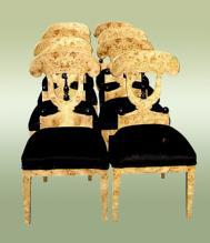 Sensational Set of Eight Biedermeier style chairs