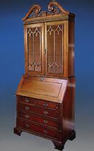 Majestic English Victorian style Bureau bookcase