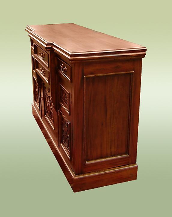 FANTASTIC carved flamed Mahogany Victorian Sideboard