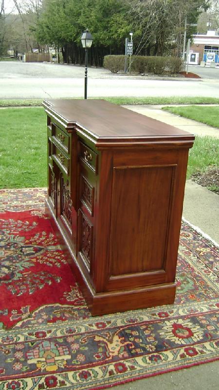 FANTASTIC carved flamed Mahogany Victorian Sideboard