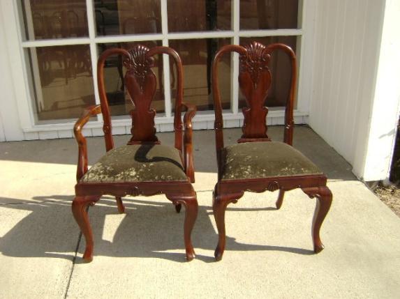 High End SETof TWELVE 10+2 Queen Anne chairs