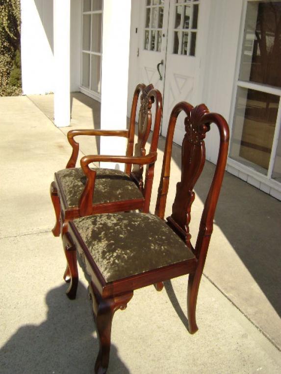 High End SETof TWELVE 10+2 Queen Anne chairs
