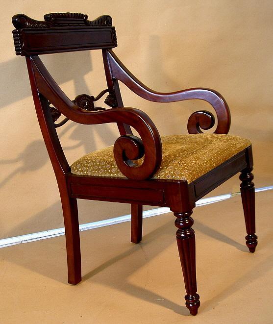 Pair of TOP quality Regency solid Mahogany Armchairs