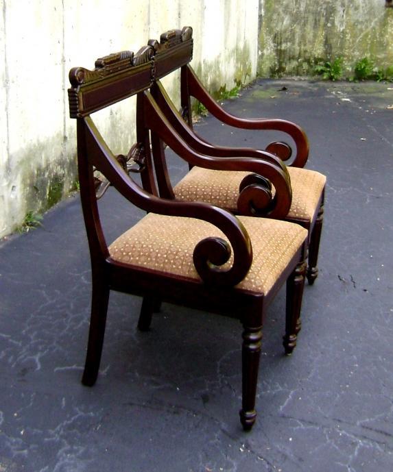 Pair of TOP quality Regency solid Mahogany Armchairs