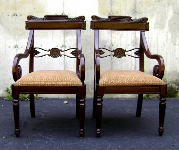 Pair of TOP quality Regency solid Mahogany Armchairs