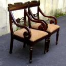 Pair of TOP quality Regency solid Mahogany Armchairs