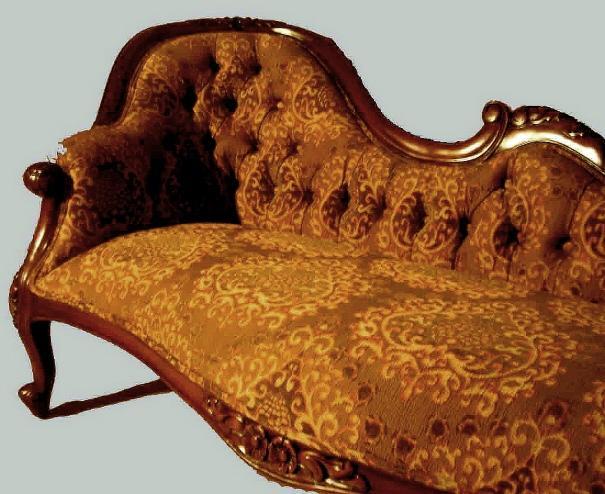 Fine LEFT single end Victorian Mahogany sofa