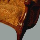 Fine LEFT single end Victorian Mahogany sofa