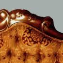 Fine LEFT single end Victorian Mahogany sofa