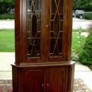 Classic 2 Door solid Mahogany corner cabinet