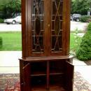 Classic 2 Door solid Mahogany corner cabinet