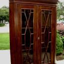 Classic 2 Door solid Mahogany corner cabinet