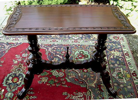Quality carved Mahogany Irish sofa-console table