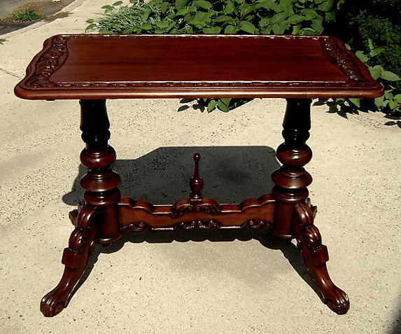 Quality carved Mahogany Irish sofa-console table