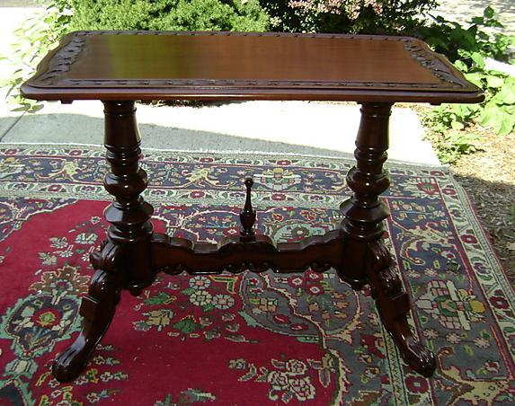 Quality carved Mahogany Irish sofa-console table