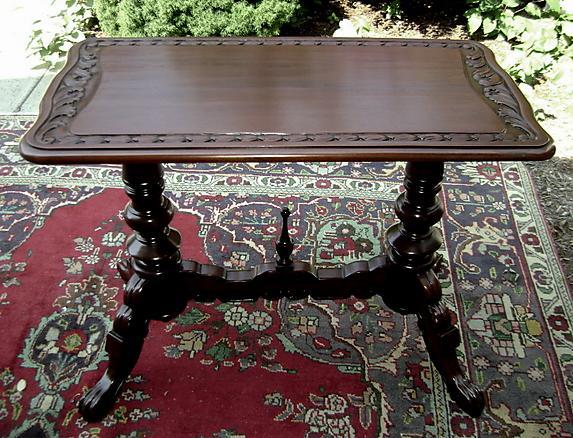 Quality carved Mahogany Irish sofa-console table