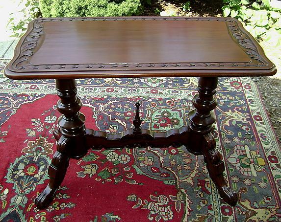 Quality carved Mahogany Irish sofa-console table