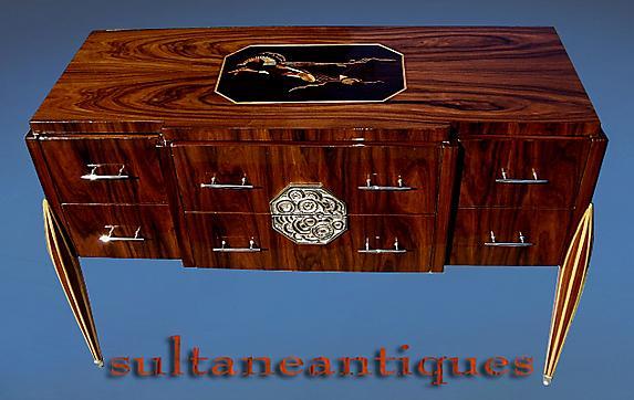 Sensational Art Deco sideboard marquetry Rosewood