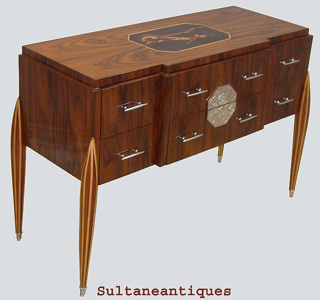 Sensational Art Deco sideboard marquetry Rosewood