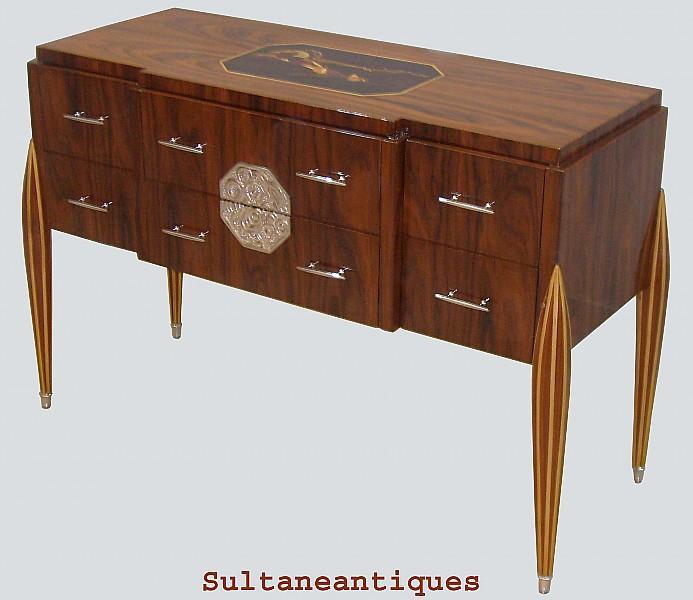 Sensational Art Deco sideboard marquetry Rosewood