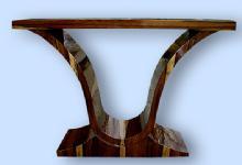 Terrific Console in exotic Rosewood Art Deco forms