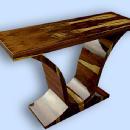 Terrific Console in exotic Rosewood Art Deco forms
