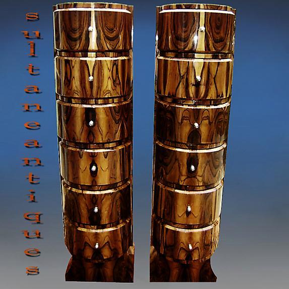 STUNNING pair Art Deco style Rosewood Chiffoniers