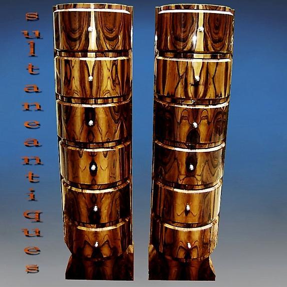 STUNNING pair Art Deco style Rosewood Chiffoniers