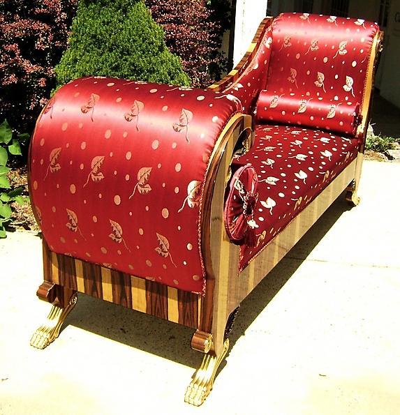 SUMPTUOUS Biedermeier LARGE style Elm couch