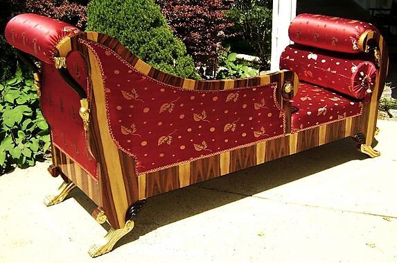 SUMPTUOUS Biedermeier LARGE style Elm couch