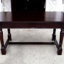 Large Elegant Country solid dark Mahogany hunting table
