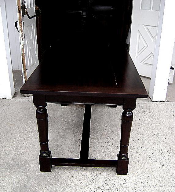 Large Elegant Country solid dark Mahogany hunting table