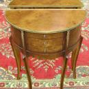 PAIR Burl walnut Louis XV style side tables