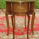 PAIR Burl walnut Louis XV style side tables