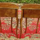 PAIR Burl walnut Louis XV style side tables
