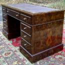 Majestic French Directoire walnut Desk 9 Drawers