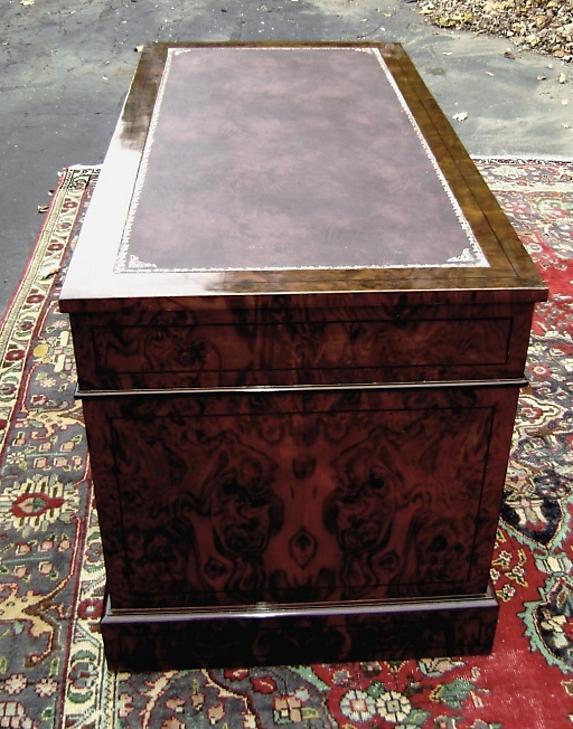 Majestic French Directoire walnut Desk 9 Drawers